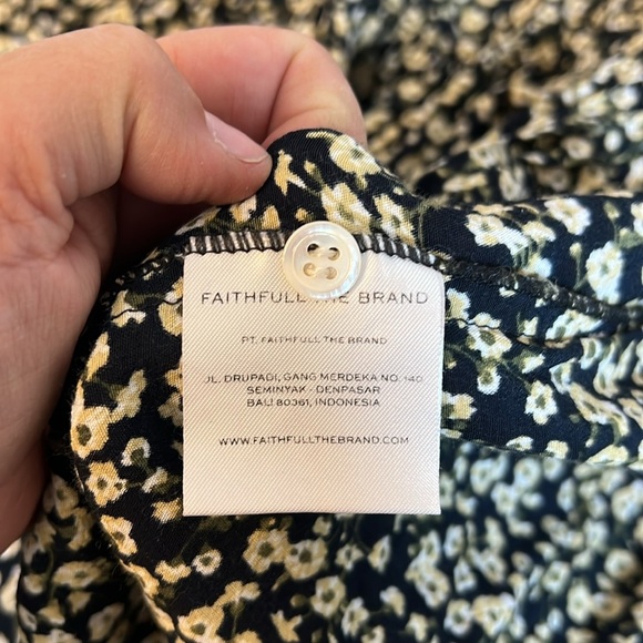 FAITHFUL THE BRAND LUNA FLORAL MINI DRESS SMALL - Picture 12 of 16